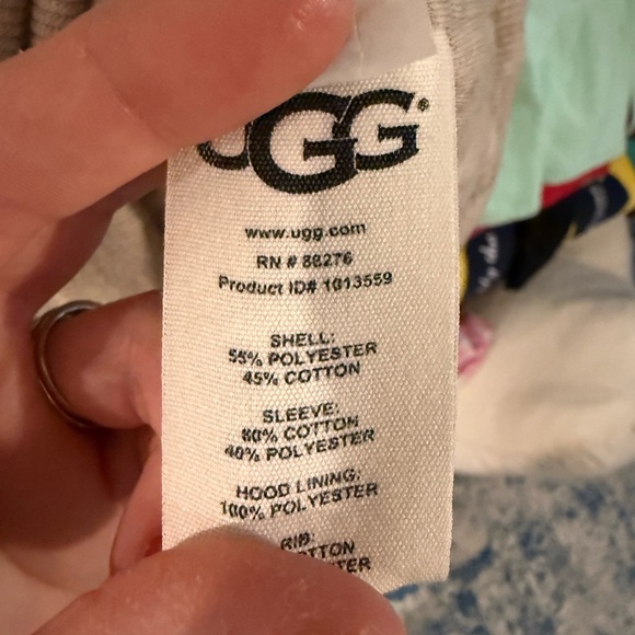 UGG Kayla Quilted Hoodie Oatmeal Heather Color - Picture 6 of 11